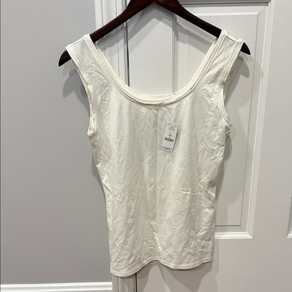 White House Black Market Ivory Tank Top Brand New.